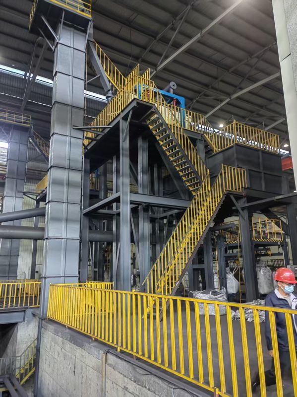 兰州宏彬新材料有限公司冷渣机使用现场